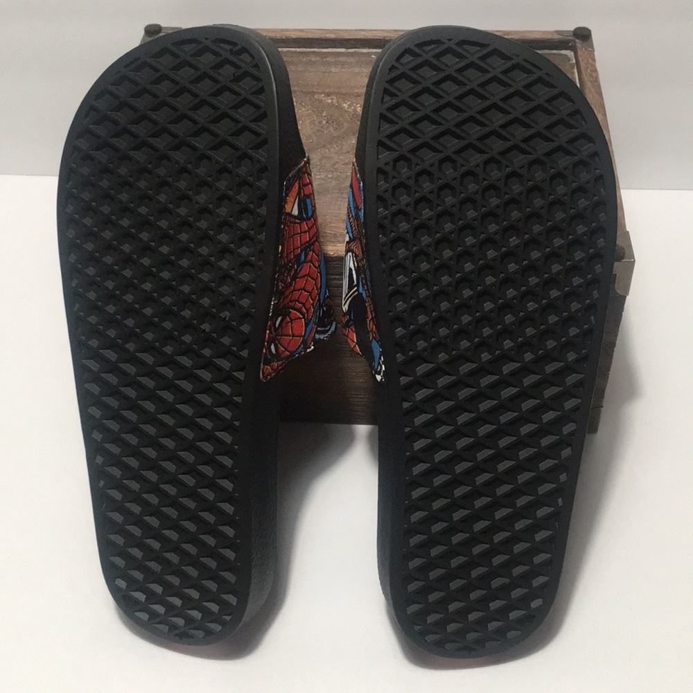 VANS x Marvel Spiderman Black Slides Mens Size 9 - Picture 5 of 5